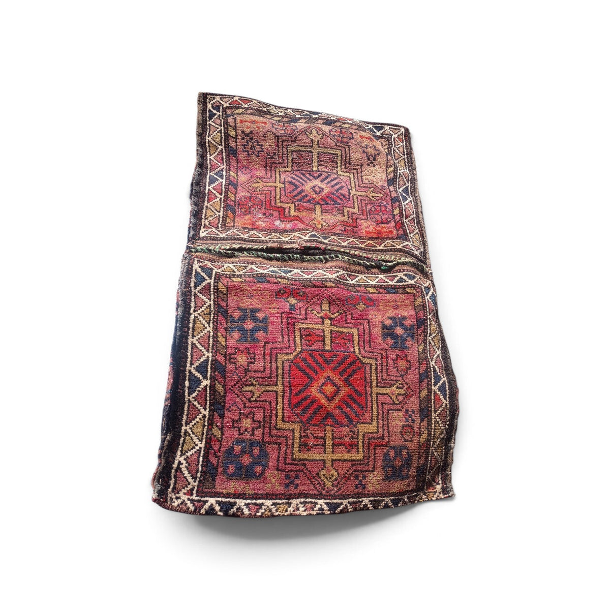Antique Tribal Double-Sided Saddlebag – Hand-Knotted Wool