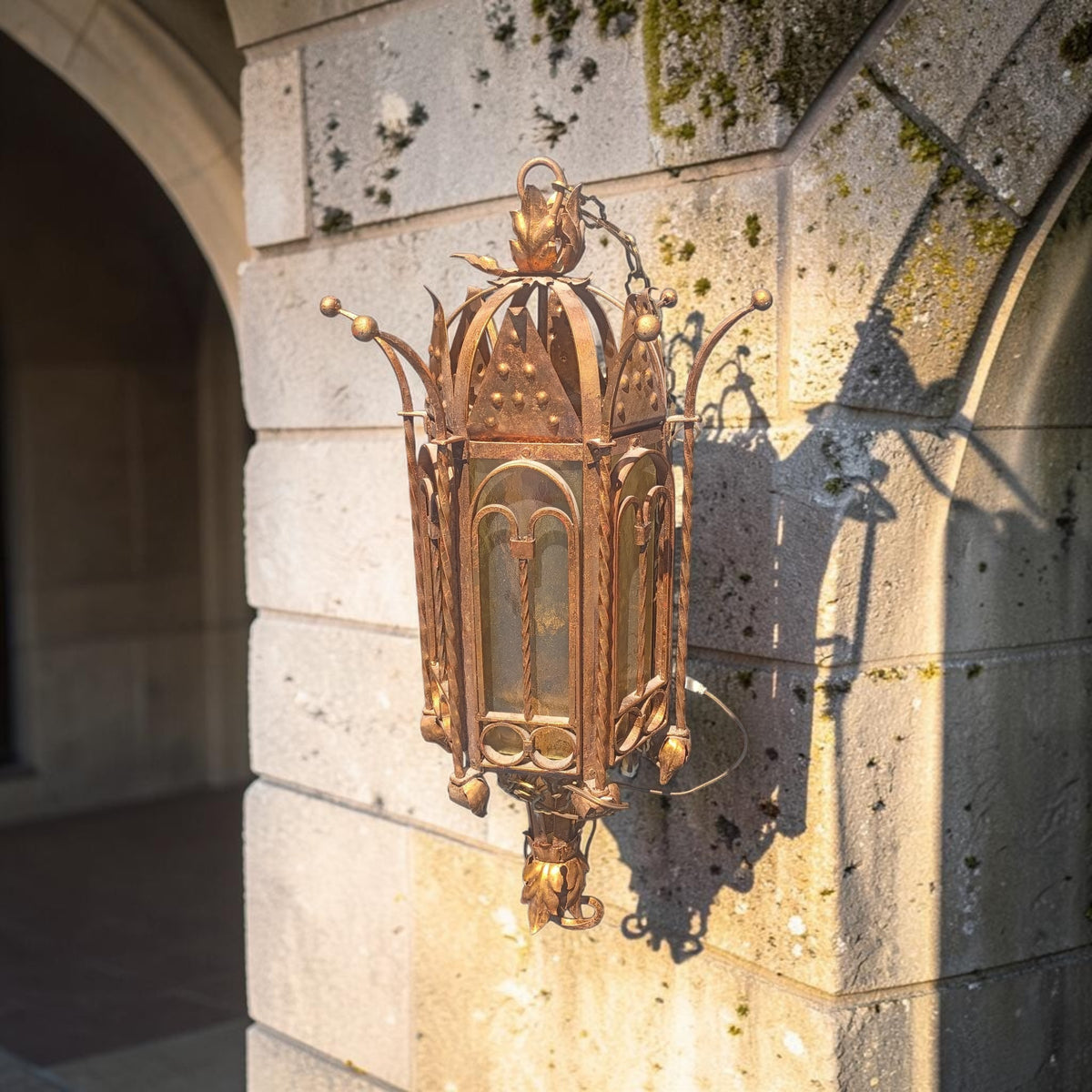 Substantial American Spanish Revival Hanging Lantern