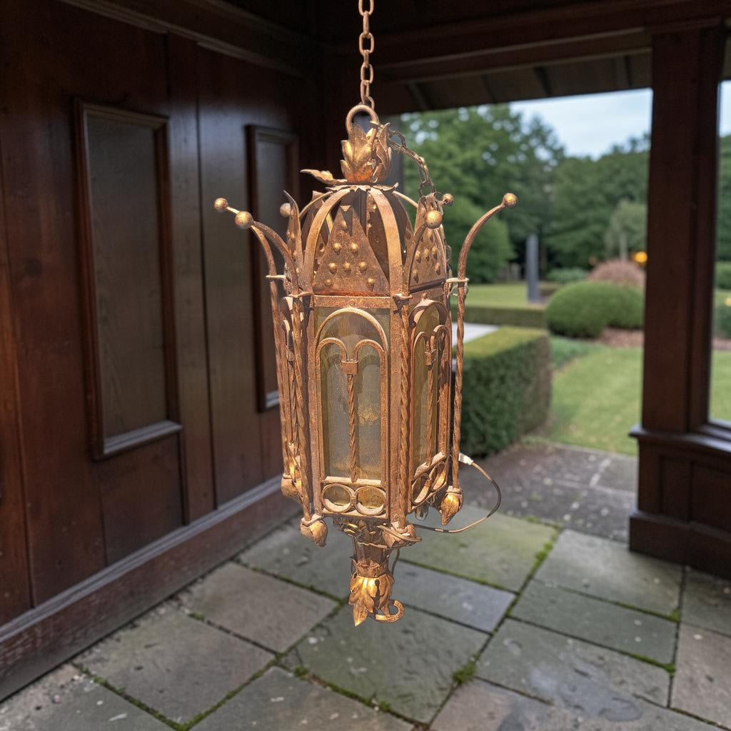 Substantial American Spanish Revival Hanging Lantern