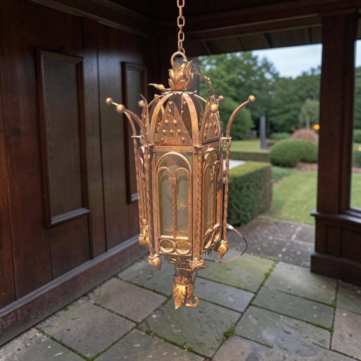 Substantial American Spanish Revival Hanging Lantern