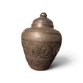 Antique Thai Repoussé Silver Lidded Offering Jar (Urn)