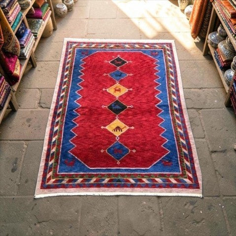 Vintage Large Persian Gabbeh/Qashqai-Family Tribal Rug