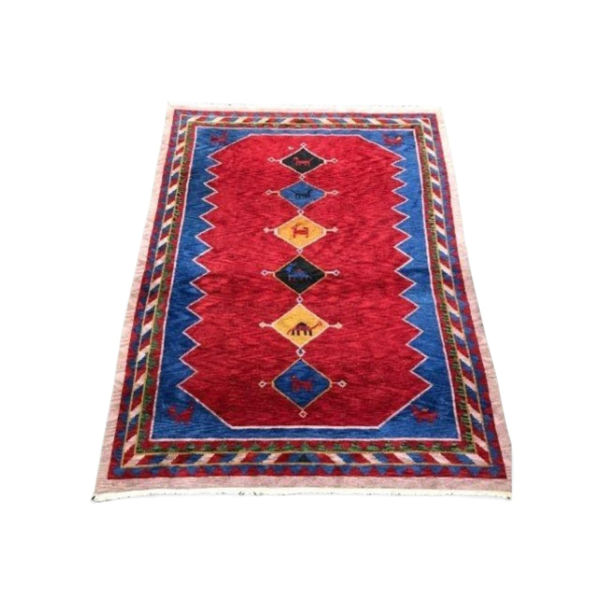 Vintage Large Persian Gabbeh/Qashqai-Family Tribal Rug